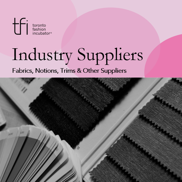 Industry Suppliers including Fabrics, Notions, Trims